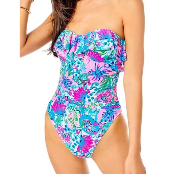 NWOT LILLY PULITZER Sz 6 RUBYANN SWIMSUIT *PARADISE PETALS*, $158 B14 - Picture 2 of 9